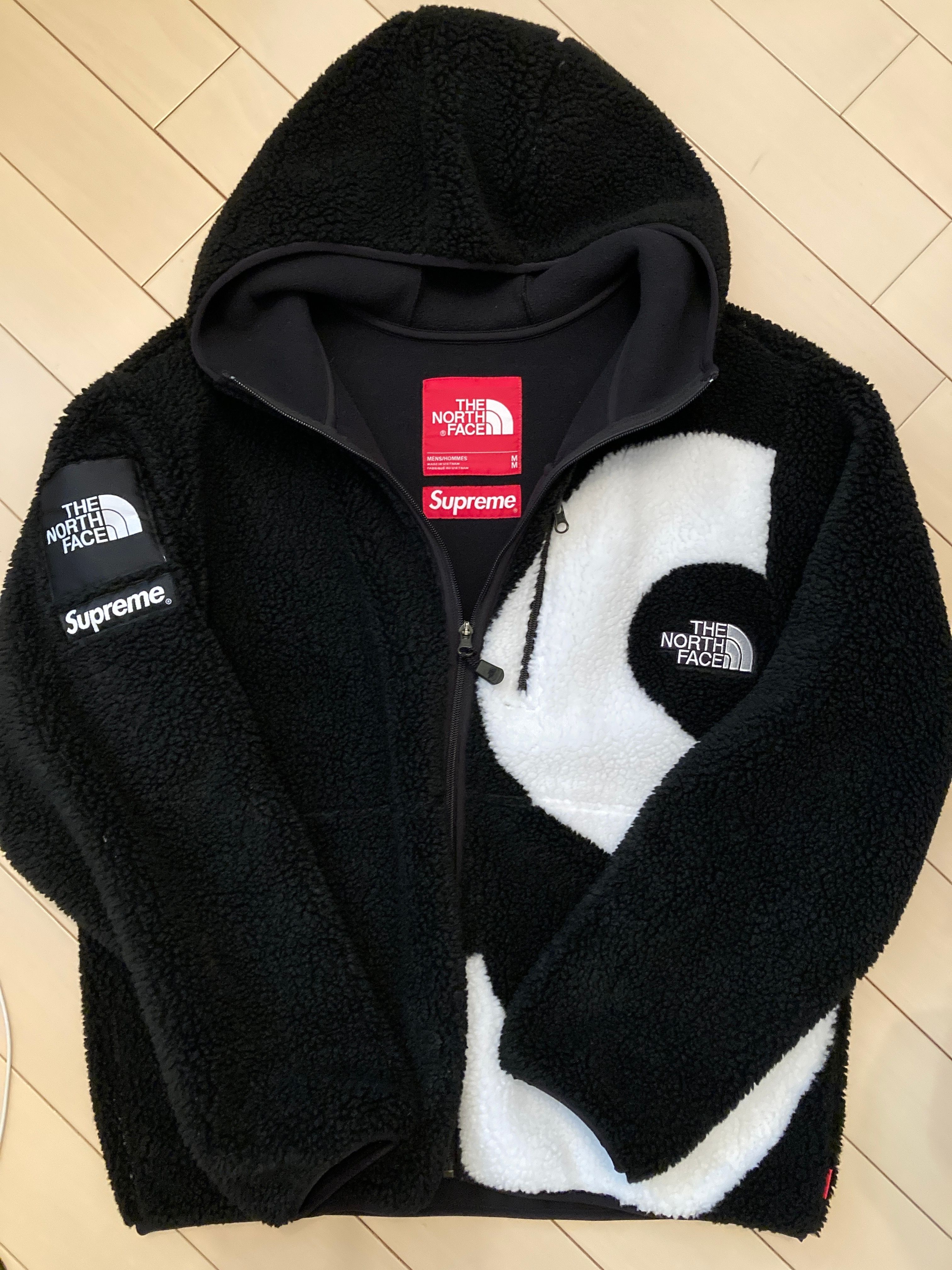Supreme x The North Face S Logo Hooded Fleece Jacket "Black"