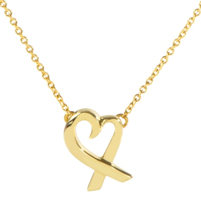 TIFFANY&Co. ティファニー ラビング ハート ペンダント ネックレス ゴールド【中古】