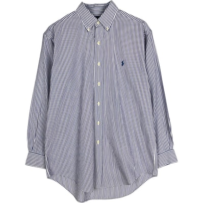 古着 ラルフローレン Ralph Lauren YARMOUTH 長袖 ボタンダウンストライプシャツ メンズM相当/eaa678091