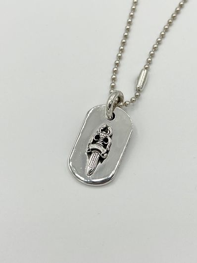 Chrome Hearts Dog Tag S Lazed Dagger "Silver"