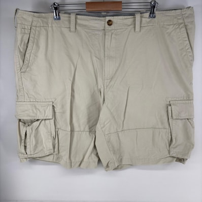 古着 トミーヒルフィガー TOMMY HILFIGER パンツ カーゴパンツ ハーフ ショート チノパン ワンポイントロゴ w44 ベージュ系 メンズ