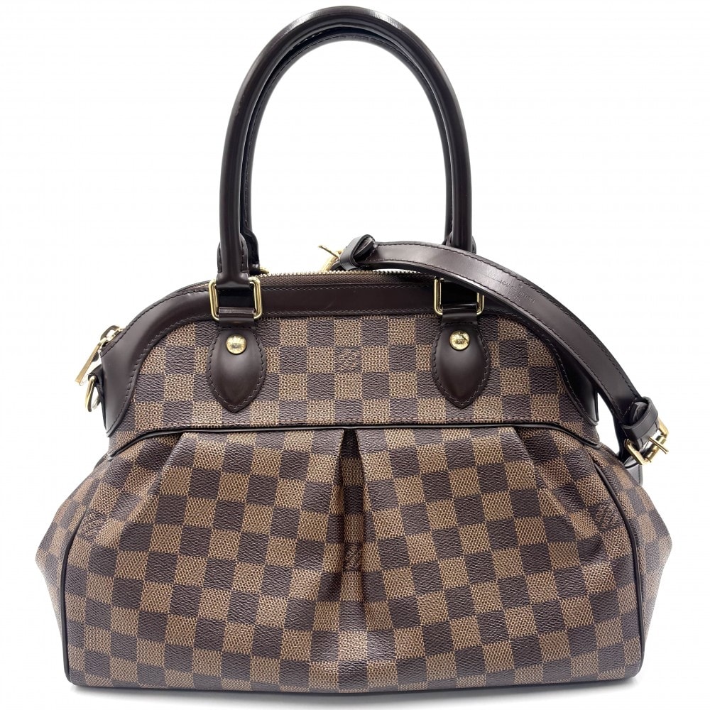 LOUIS VUITTON ルイヴィトン 2WAY ダミエ トレヴィPM ハンドバッグ ショルダーバッグ 肩掛け 鞄 かばん N51997    ブラウン 茶 ゴールド金具 レディース【中古品】