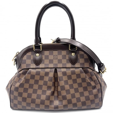 LOUIS VUITTON ルイヴィトン 2WAY ダミエ トレヴィPM ハンドバッグ ショルダーバッグ 肩掛け 鞄 かばん N51997 ブラウン 茶 ゴールド金具 レディース【中古品】