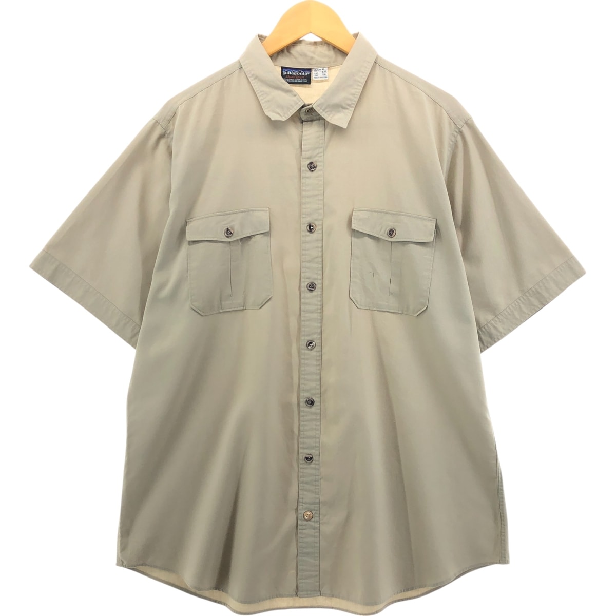 古着 90年代 パタゴニア Patagonia DUAL SPUN デュアル スパン 半袖 コットンシャツ メンズXL相当 ヴィンテージ/eaa566101
