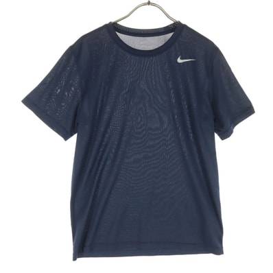 NIKE ナイキ スウォッシュ 半袖 クルーネック Tシャツ M ネイビー 薄手
