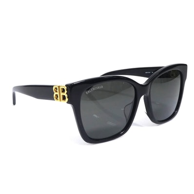 バレンシアガ BALENCIAGA サングラス プラスチック ブラック ユニセックス【中古】 r11039k