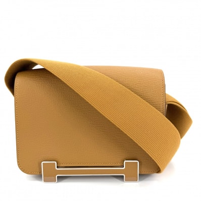 HERMES エルメス ショルダーバッグ ゲタ 肩掛け 斜め掛け K刻印 レザー ブラウン系 シルバー金具 レディース 美品 2025年【中古品】