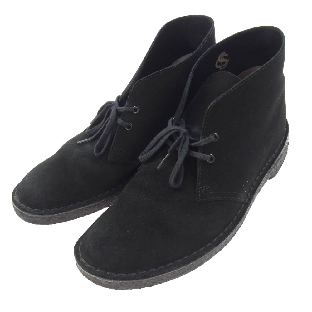 Clarks クラークス ブーツ 11826 Desert Boot スエード デザート ブーツ ブラック系 US8.5【中古】