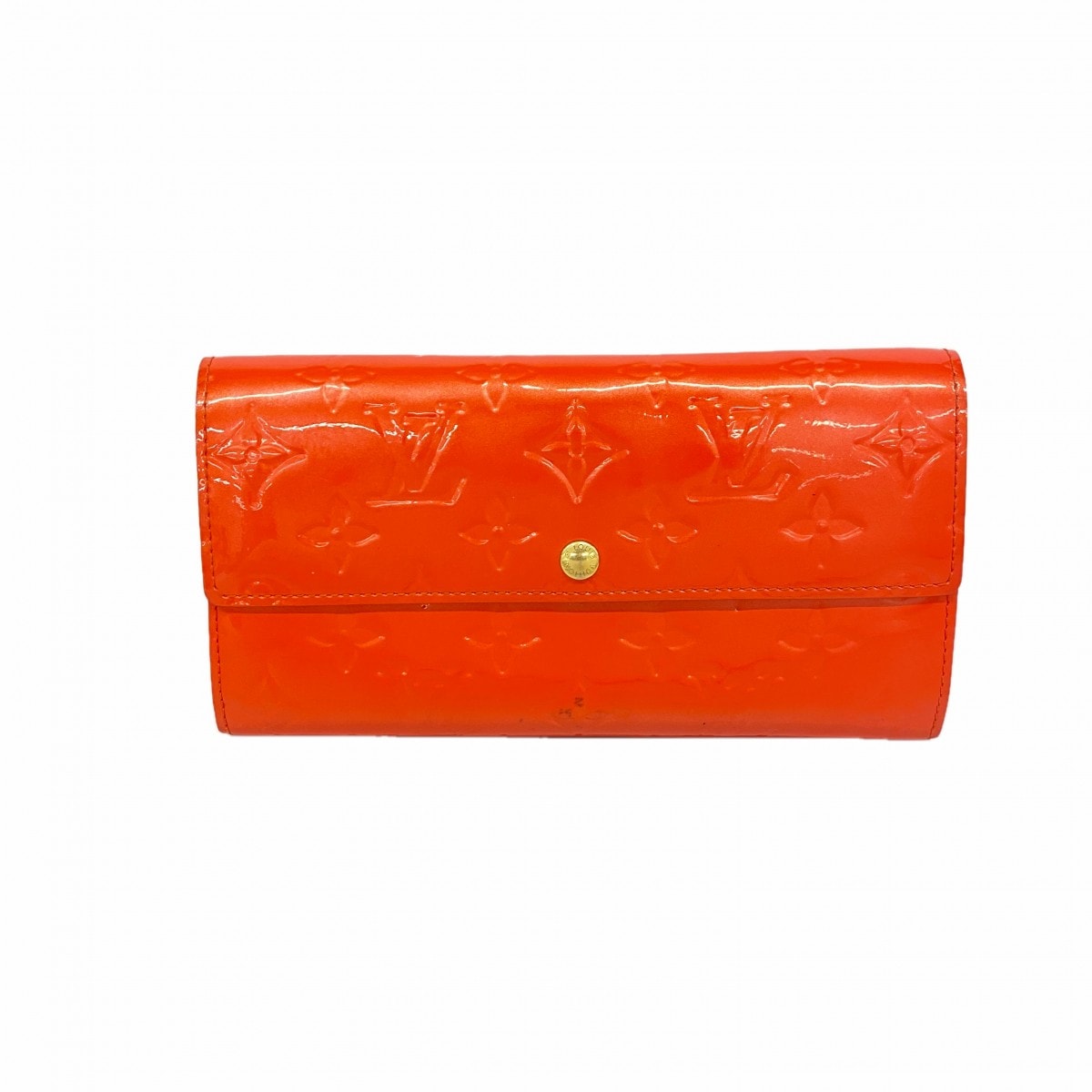 【6gc2718】ルイヴィトン 長財布 ヴェルニ ポルトフォイユサラ M93634 オレンジサンセット【中古】レディース
