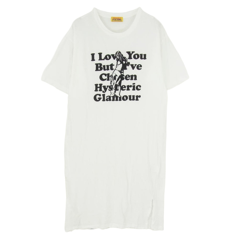 HYSTERIC GLAMOUR ヒステリックグラマー 01232CO04 ガールプリント 半袖 ワンピース ホワイト系 FREE【中古】