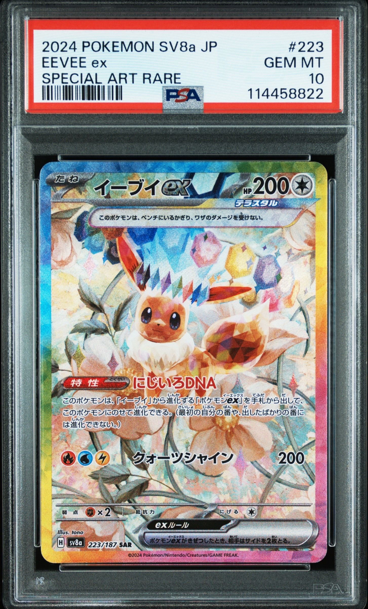 イーブイex SAR [SV8a 223/187](ハイクラスパック「テラスタルフェスex」)