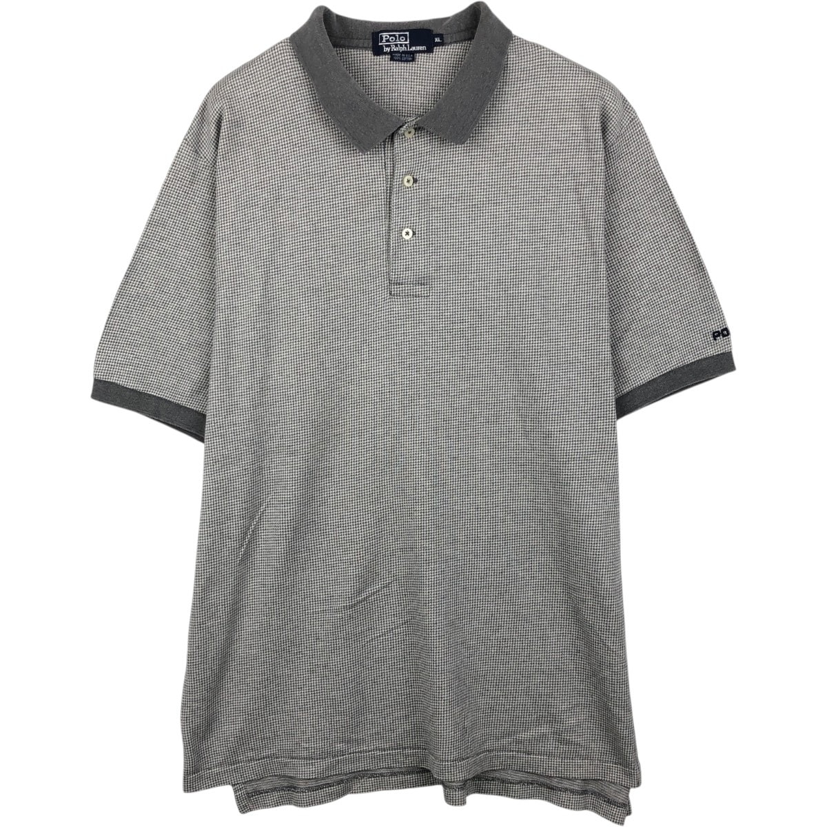 古着 90年代 ラルフローレン Ralph Lauren POLO by Ralph Lauren 千鳥格子柄 半袖 ポロシャツ USA製 メンズXL相当 ヴィンテージ/eaa654558