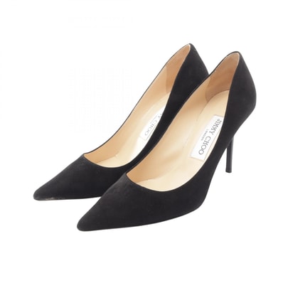 ジミーチュウ JIMMY CHOO ポインテッドトゥ パンプス 靴 スウェード レディース ブラック系 【中古】