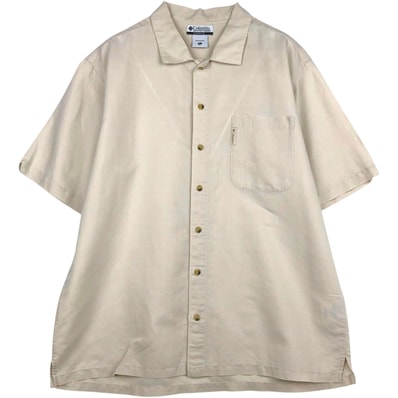 古着 00年代 コロンビア Columbia 半袖 ラミー×コットンシャツ ボックスシャツ メンズXL相当/eaa641575