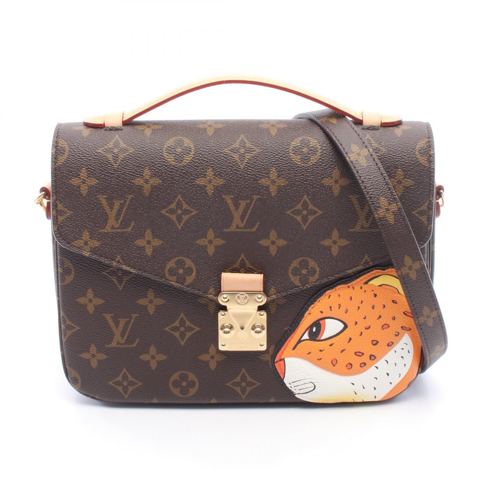 ルイ・ヴィトン LOUIS VUITTON ポシェット メティスMM 2WAY ハンドバッグ バッグ PVCコーティングキャンバス レザー モノグラム・タイガーヘッド レディース ブラウン系 / マルチカラー M47203 【中古】