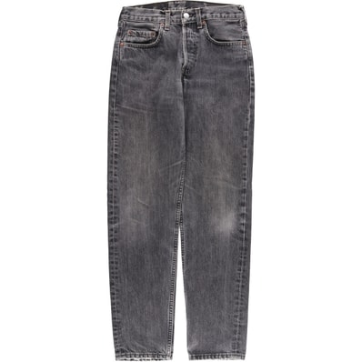 古着 80~90年代 リーバイス Levi's 536-0856 ユーロモデル ブラックデニム テーパードデニムパンツ フランス製 メンズw29相当 ヴィンテージ/evb010661