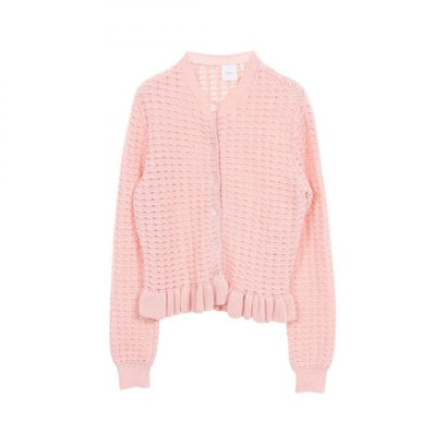 ディオール Dior Dioriviera フリル カーディガン 衣料品 トップス コットン レディース ピンク系 【中古】