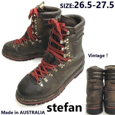 60s-70s?オーストリア製/Vintage★ステファン/stefan★雪山/重登山/トレッキング/マウンテンブーツ【26.5-27.0-27.5/茶】ビブラムソール◆sZ-215