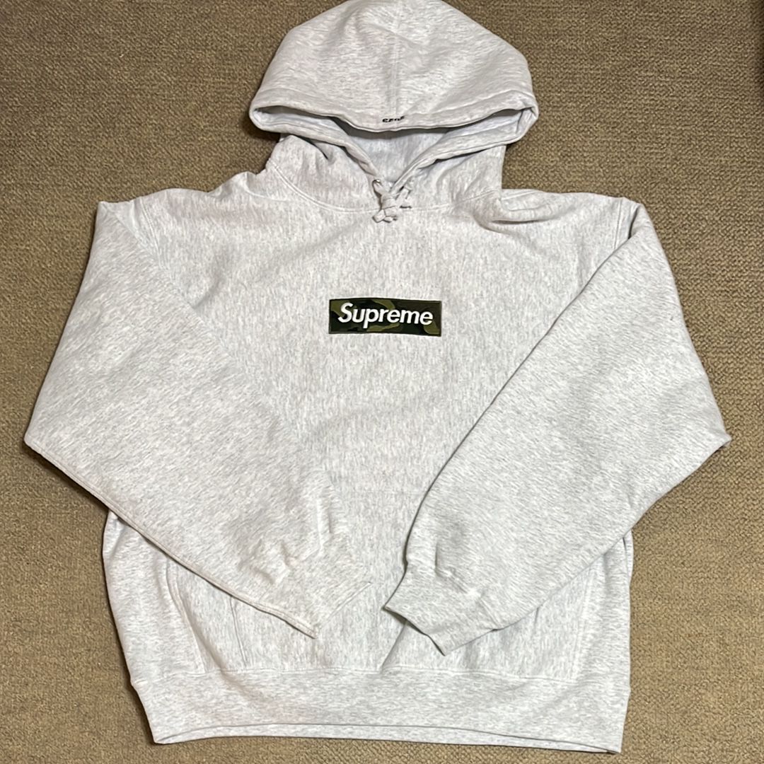 Supreme Box Logo Hooded Sweatshirt "Ash Grey" (23FW)