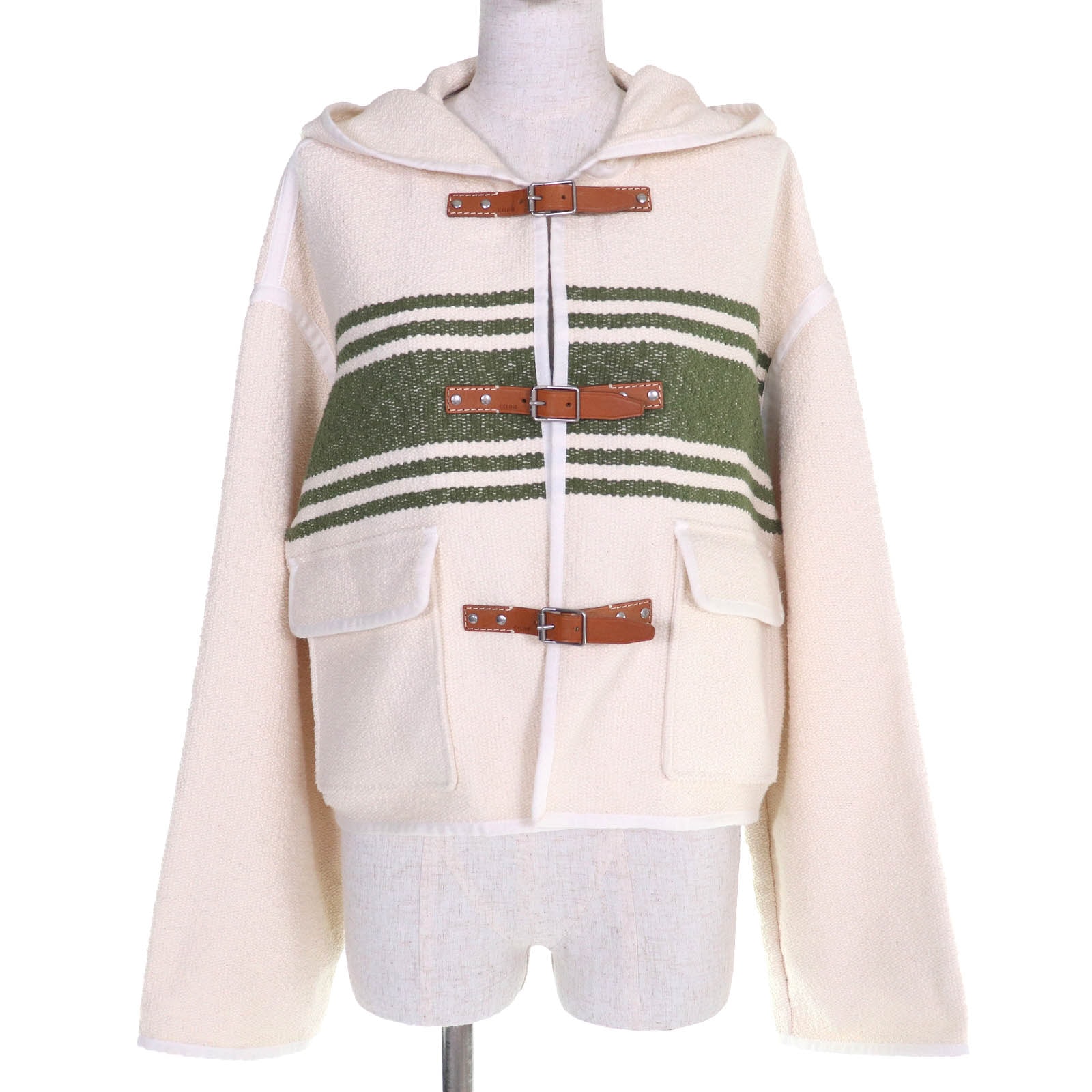 極美品 セリーヌ カーディガン アイボリー レディース 36 2V81G285Q