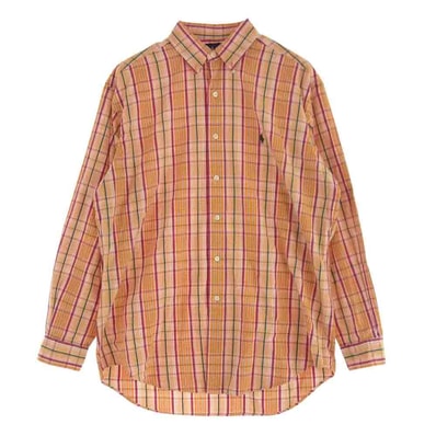 POLO RALPH LAUREN ポロ・ラルフローレン 長袖シャツ コットン ボタンダウン マルチカラー チェック 長袖 シャツ M【美品】【中古】