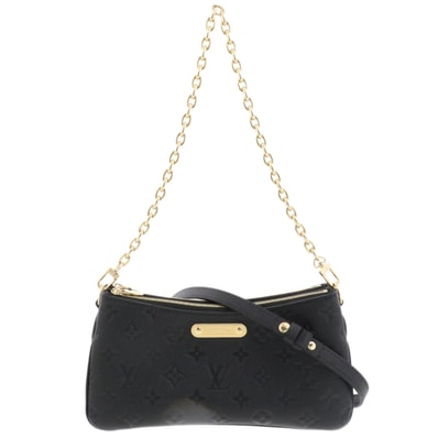 LOUIS VUITTON ルイ・ヴィトン ポシェット リヴ 2WAY チェーン ショルダーバッグ M83301 モノグラムアンプラント ブラック レディース【中古】
