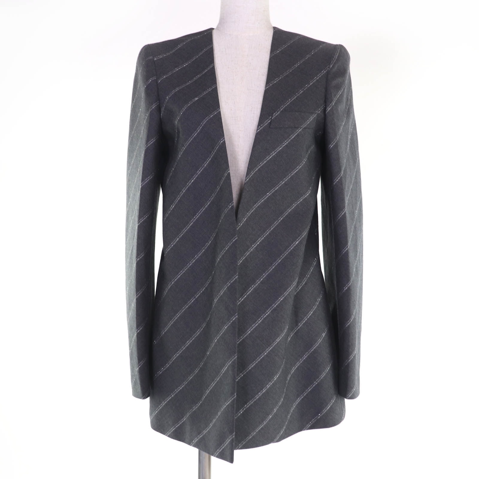 極美品 ステラマッカートニー ジャケット グレー レディース 38 650021