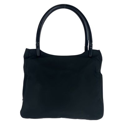 美品 PRADA プラダ テスート 三角ロゴプレート ブラック 黒 シルバー金具 ナイロン プラスチック/ トートバッグ ショルダーバッグ 504857 【中古】