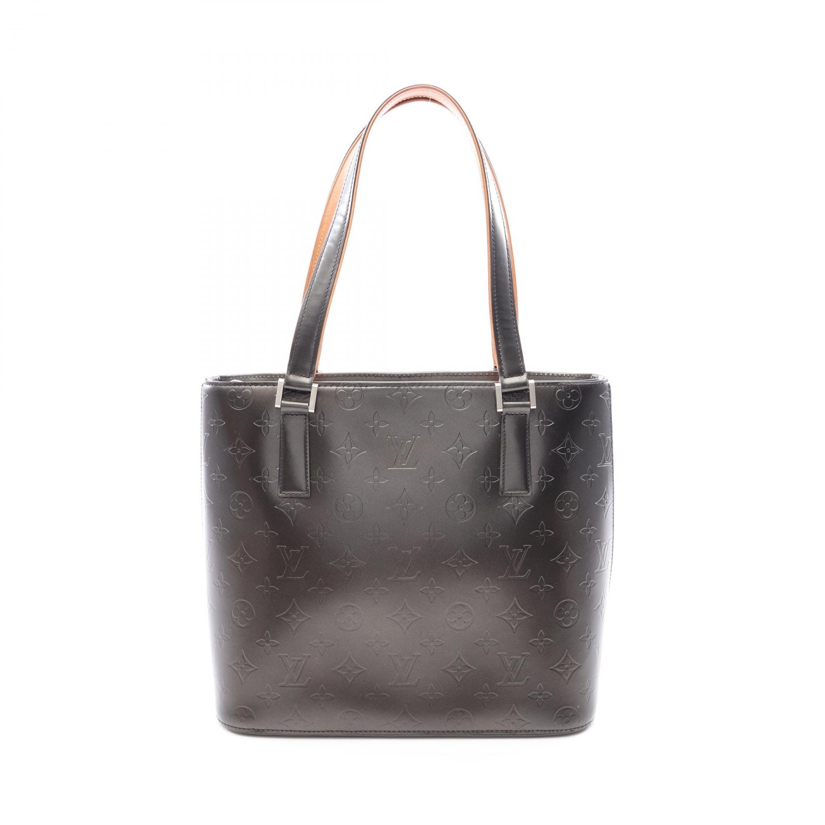 ルイ・ヴィトン LOUIS VUITTON ストックトン ハンドバッグ バッグ レザー モノグラム・マット ノワール レディース ブラック系 M55112 【中古】