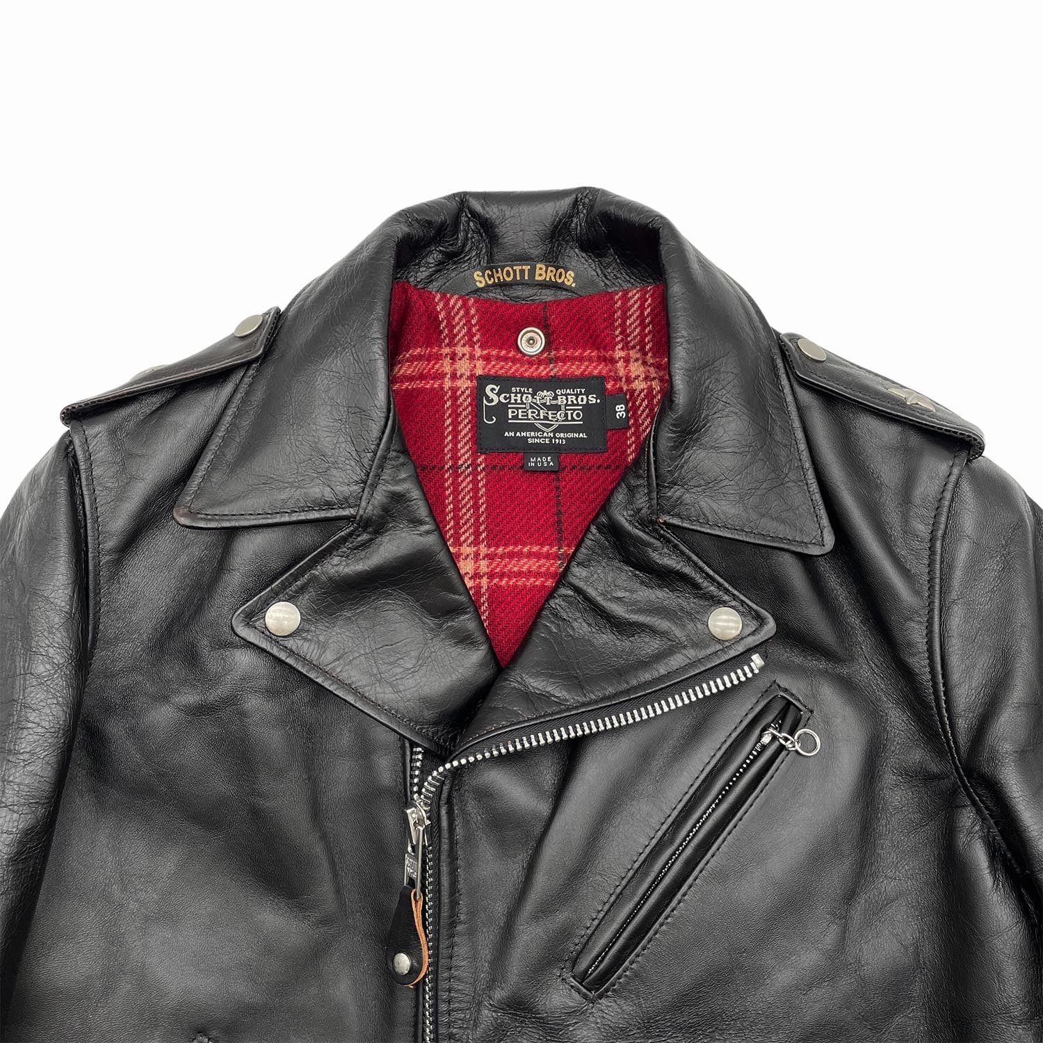 A (未使用に近い)】schott ショット ワンスター ダブル ライダース A (未使用に近い)】schott ショット ワンスター ダブル ライダース