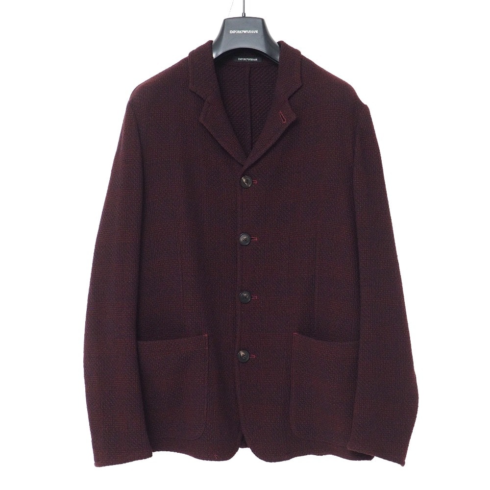 Emporio Armani エンポリオ・アルマーニ ジャケット サイズ50 シングルジャケット シャドーチェック ブランド古着【中古】20260507/RA9134