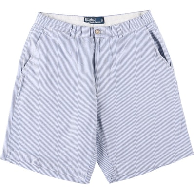 古着 ラルフローレン Ralph Lauren POLO by Ralph Lauren ストライプ柄 シアサッカー コットンショーツ ショートパンツ メンズw31相当/eaa643758