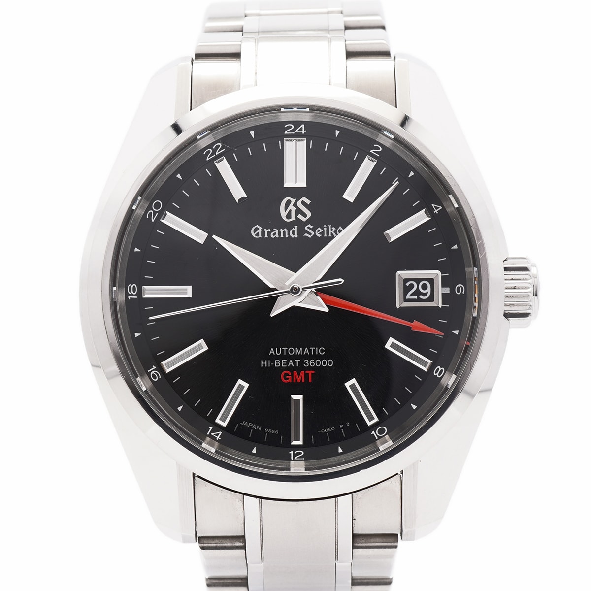 【6wkb0080】セイコー グランドセイコー GMT SBGJ2031/9S86-00A0 黒文字盤【中古】腕時計 メンズ