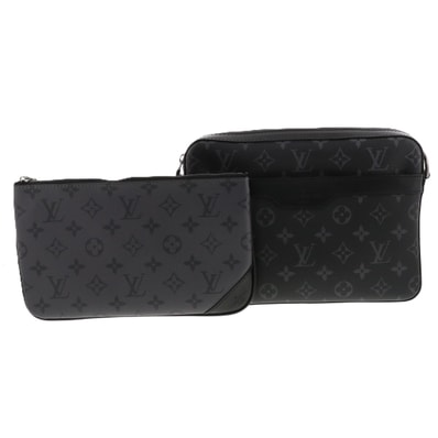 【値下げ】LOUIS VUITTON ルイ・ヴィトン トリオ メッセンジャー ショルダーバッグ M69443 モノグラムエクリプス ブラック メンズ【中古】