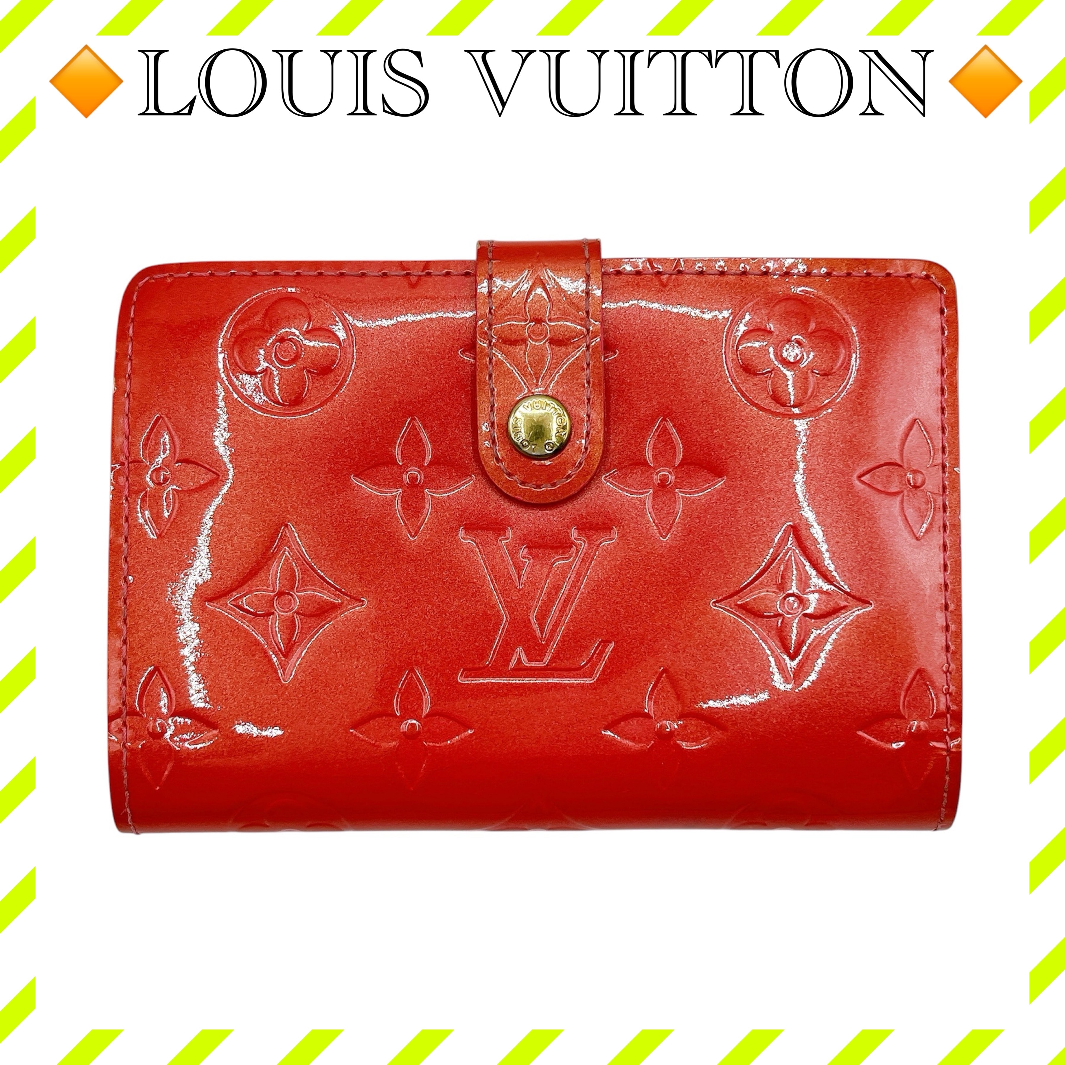 Louis Vuitton Bie Viennois Coin Purse Monogram Vernis "Framboise"