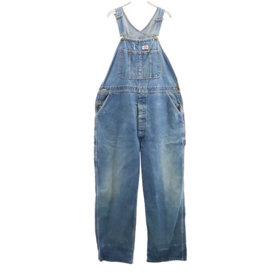 Dickies ディッキーズ 80s ヴィンテージ デニム オーバーオール W42 ウォッシュブルー ペインター