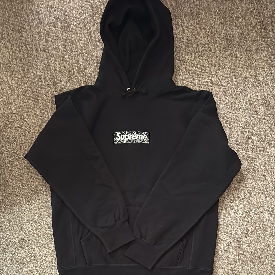 Supreme Bandana Box Logo Hooded Sweatshirt "Black"