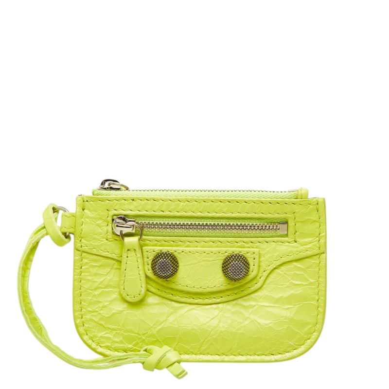 バレンシアガ ル カゴール コインケース 小銭入れ イエロー レザー レディース BALENCIAGA 中古