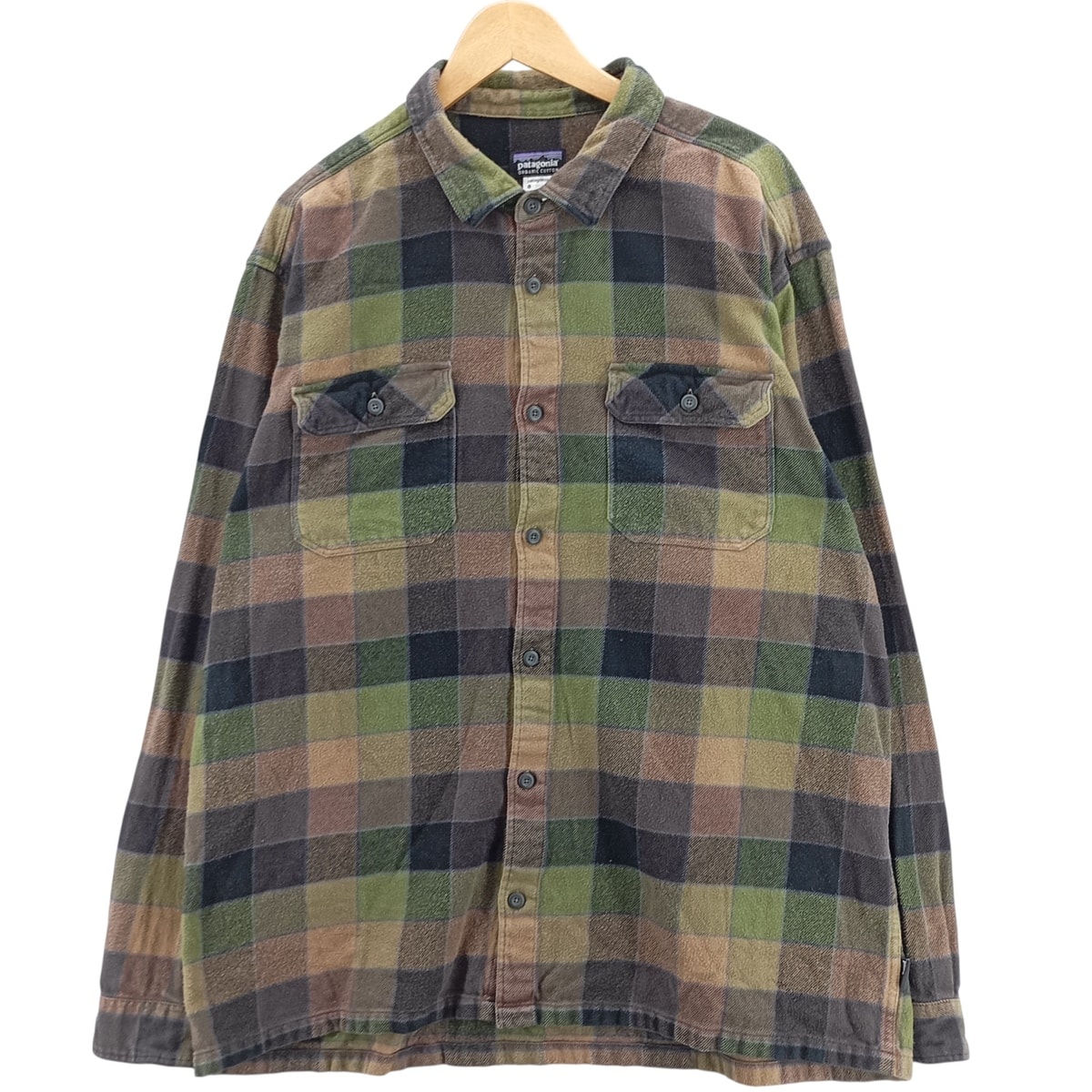 古着 パタゴニア Patagonia ORGANIC COTTON オーガニックコットン 53947FA11 長袖 フランネルチェックシャツ ボックスシャツ メンズXXL相当/eaa419970