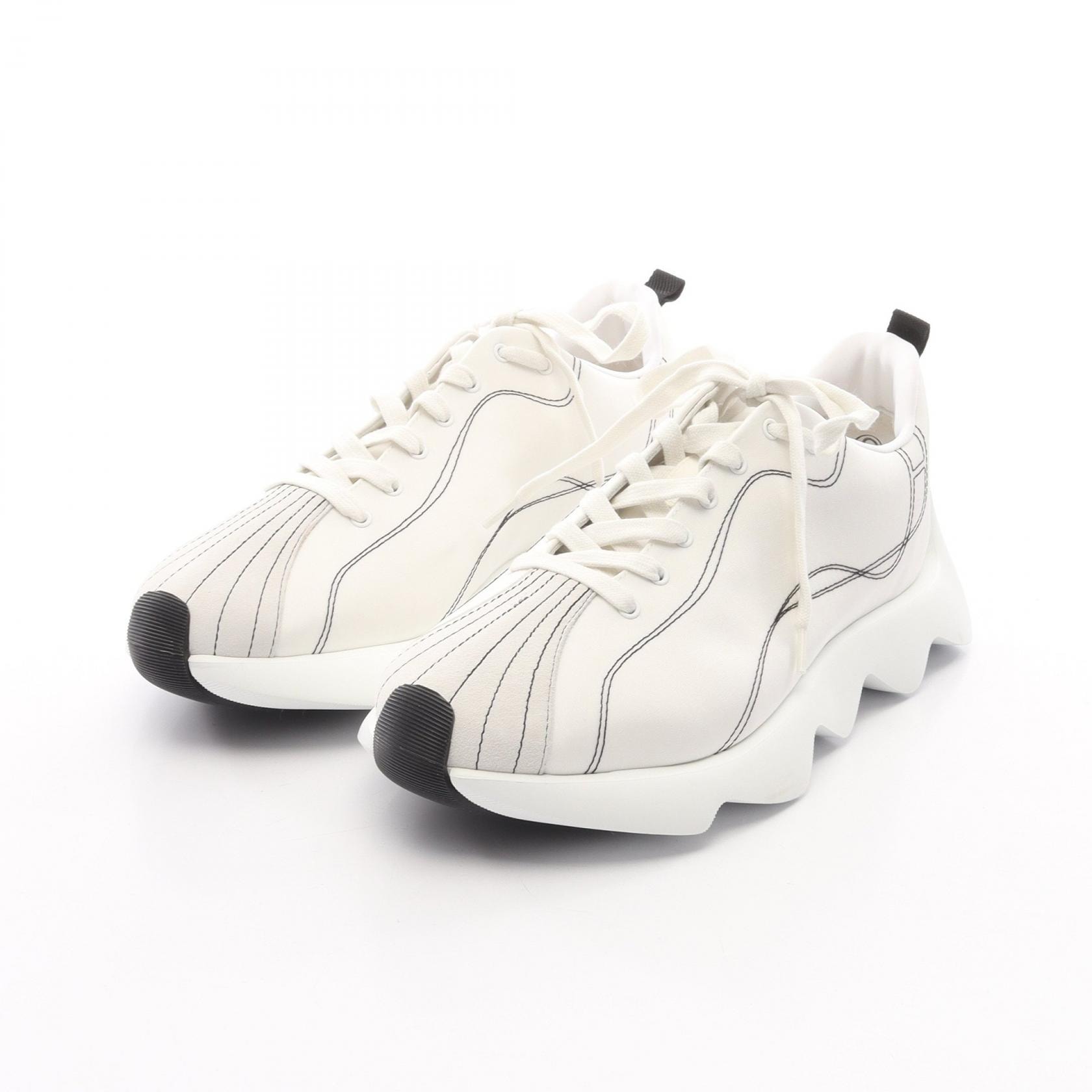 エルメス HERMES アンヴォル スニーカー 靴 スウェード ファブリック ホワイト メンズ ホワイト系 / ブラック系 【中古】