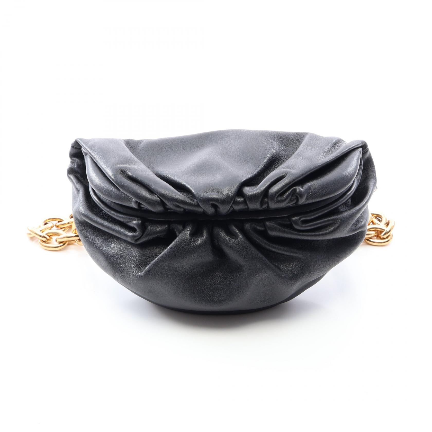 ボッテガヴェネタ BOTTEGA VENETA The Chain Pouch Mini ウエストバッグ ボディバッグ バッグ レザー レディース ブラック系 651445 【中古】