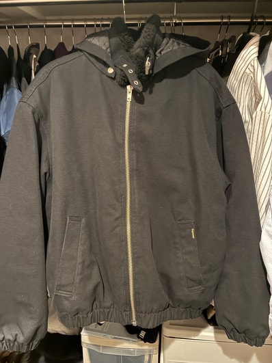 Supreme Faux Shearling Lined Bomber Jacket "Black"