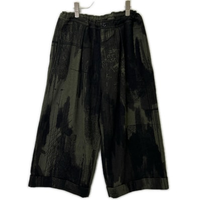 ワイズ 24AW YO-P19-120 カーキ 総柄 ウールパンツ 1