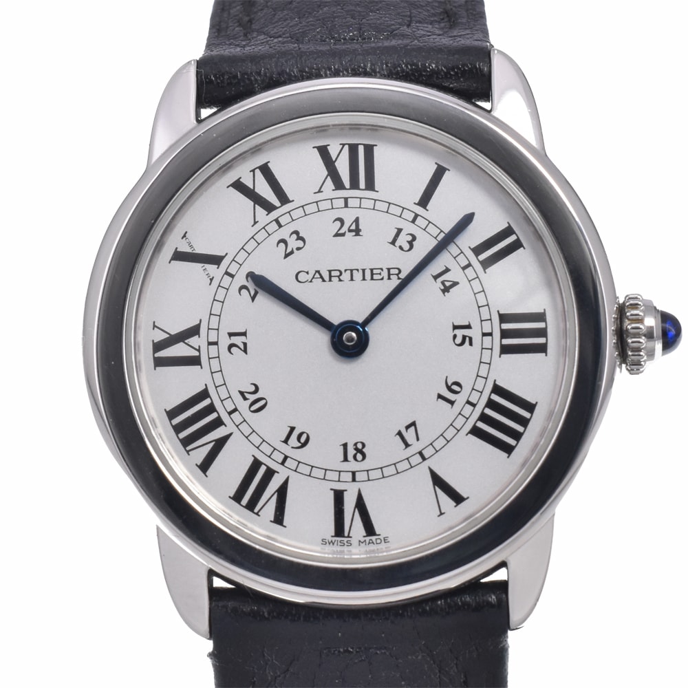 カルティエ CARTIER WSRN0019 ロンド ソロ ドゥカルティエ シルバー クォーツ レディース 美品 保証書付き 腕時計 Q#149205