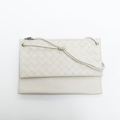 ボッテガヴェネタ BOTTEGAVENETA レザー イントレチャート ショルダーバッグ【中古】