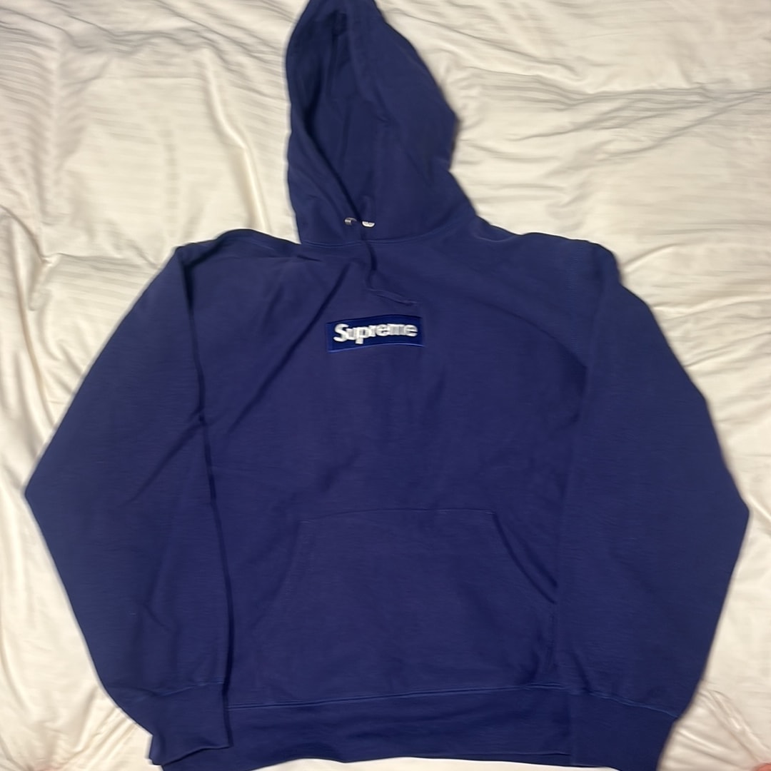 Supreme Box Logo Hooded Sweatshirt "Washed Navy" (21FW)
