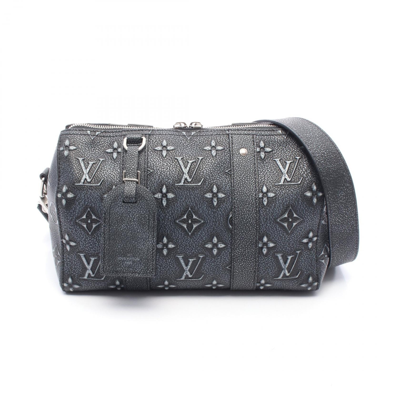 ルイ・ヴィトン LOUIS VUITTON シティ キーポル チャコール ショルダーバッグ バッグ レザー メンズ グレー系 M21448 【中古】