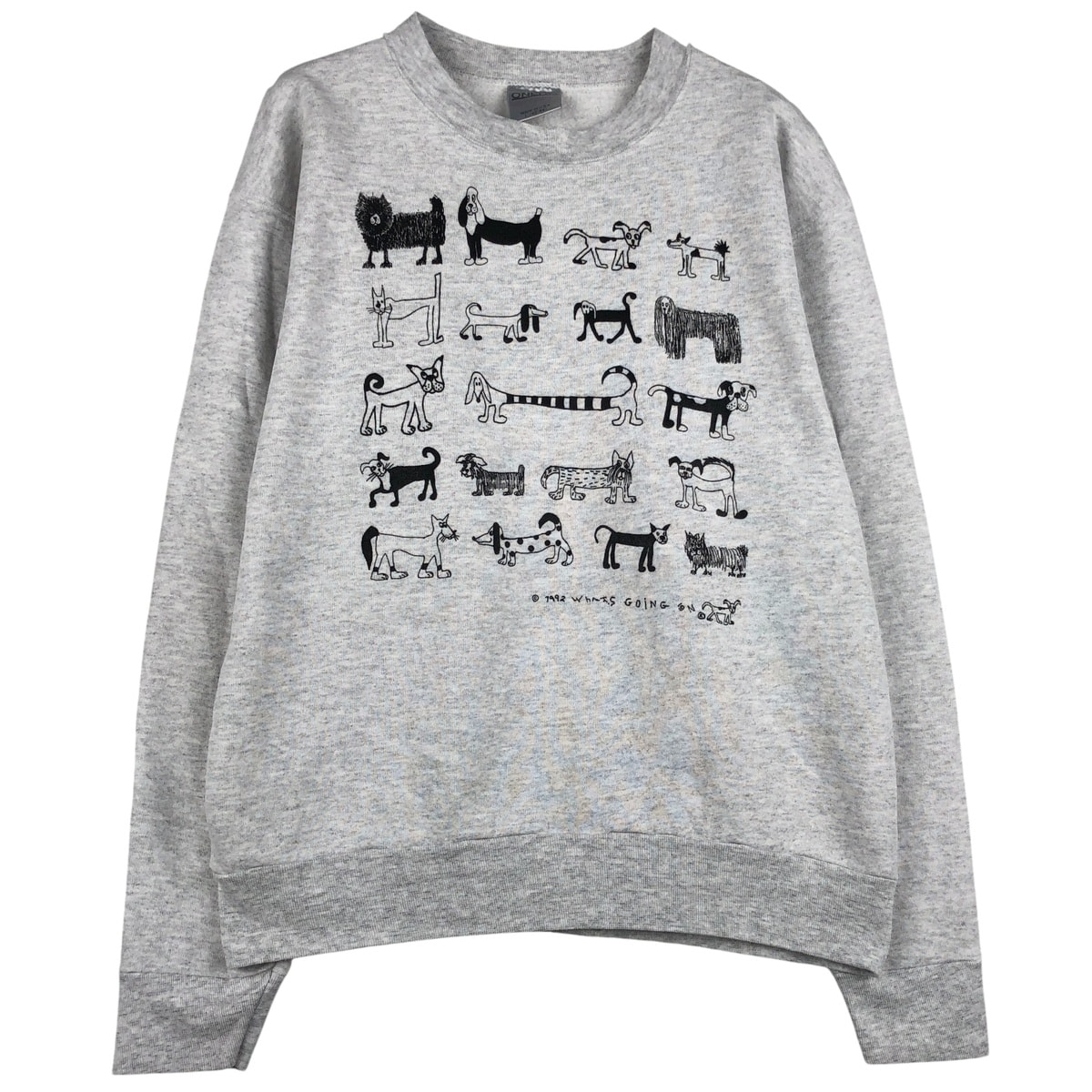 古着 90年代 オニータ ONEITA POWER-SWEATS 犬柄 アニマル スウェットシャツ トレーナー USA製 メンズL相当 ヴィンテージ/eaa483175