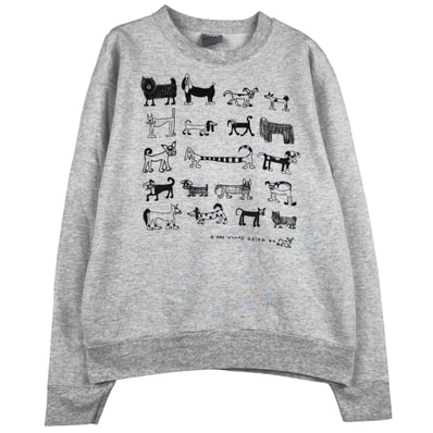 古着 90年代 オニータ ONEITA POWER-SWEATS 犬柄 アニマル スウェットシャツ トレーナー USA製 メンズL相当 ヴィンテージ/eaa483175