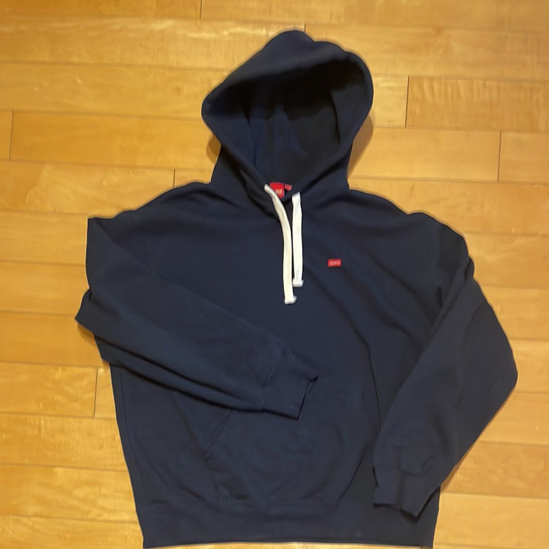 Supreme Small Box Drawcord Hooded Sweatshirt "Navy"